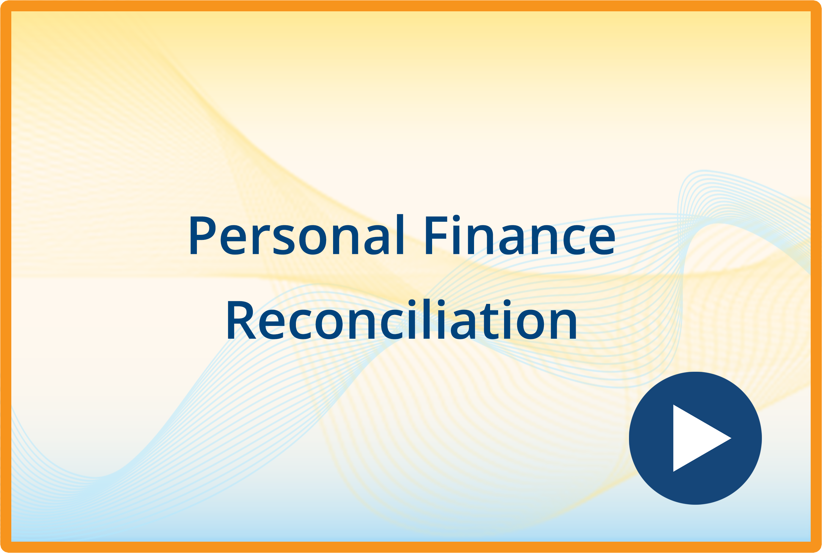 Short on Personal Finance Reconciliation